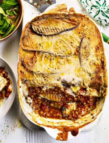 Sweet potato and aubergine moussaka