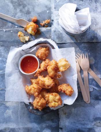 Crab and sweetcorn fritters