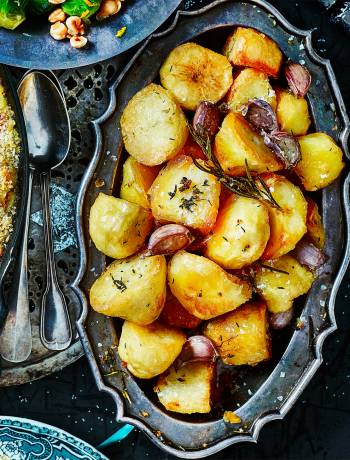 Garlic and herb roast potatoes