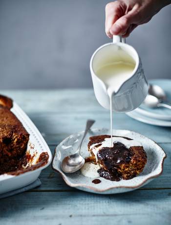 Self-saucing sticky toffee pudding