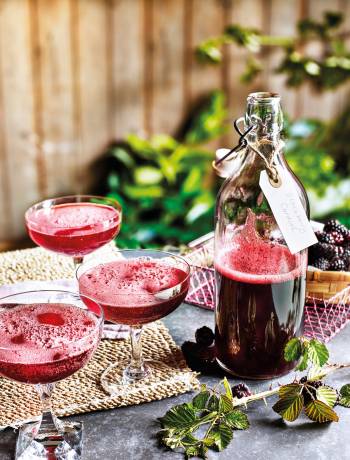 Blackberry fizz cocktail 