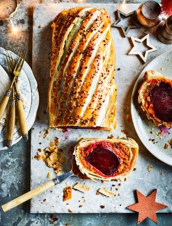 Moroccan spiced beetroot and squash wellington