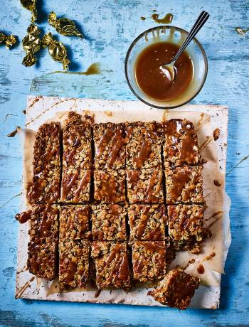 Sticky toffee flapjacks 
