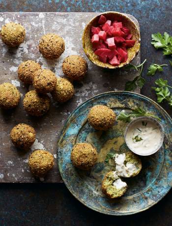 Feta and nigella seed falafel 