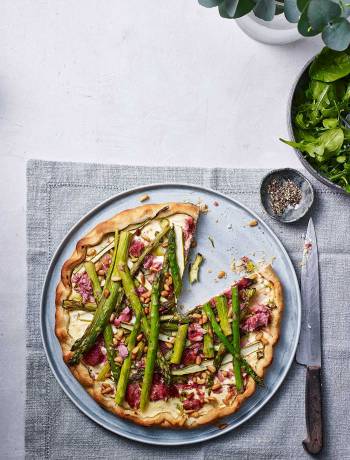 Asparagus and ham tart 