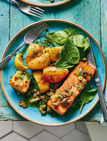 Brown butter and preserved lemon salmon