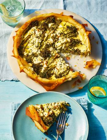 Sponsored: Tenderstem® broccoli, yogurt and feta filo tart