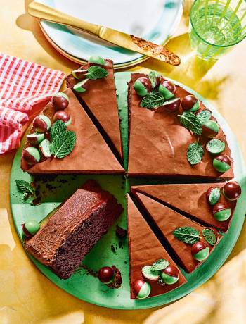 Mint-choc mousse cake