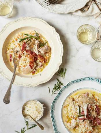 Chicken and pancetta risotto 