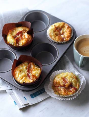 Pancetta, cheddar and tomato muffins 