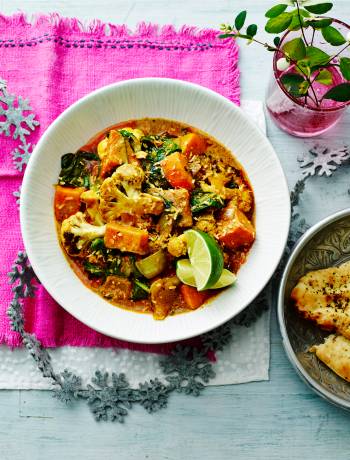 Charred cauliflower and coconut curry