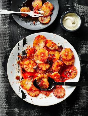 Blood oranges with spiced syrup