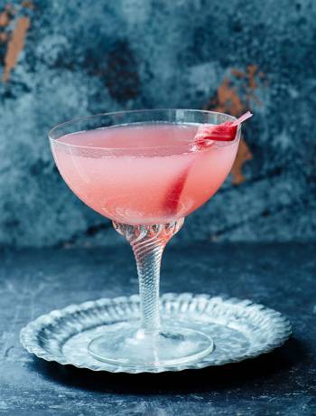 Spiced rhubarb gimlet