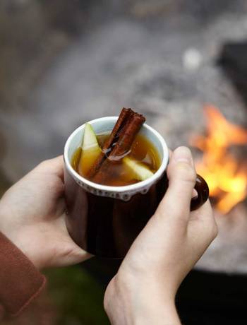 Chai pear and rum punch