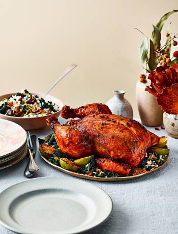 Firecracker chicken with cavolo nero rice