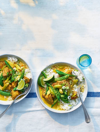 Golden coconut turkey and rice