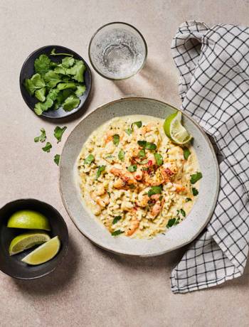 Thai green prawn risotto