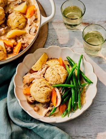 Slow-cooker chicken with sage dumplings