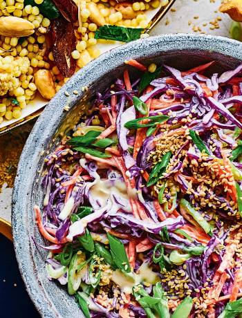 Ginger and miso mayo slaw