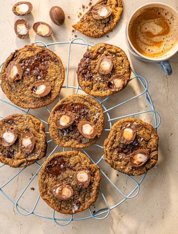 Chocolate chip Creme Egg cookies