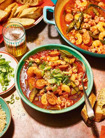 Cajun seafood and sausage gumbo