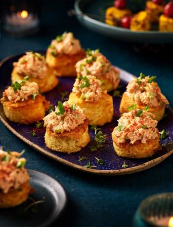 Bloody Mary crab brioche bites