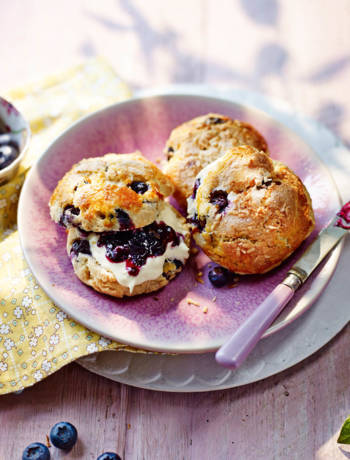 Blueberry, coconut and lime scones