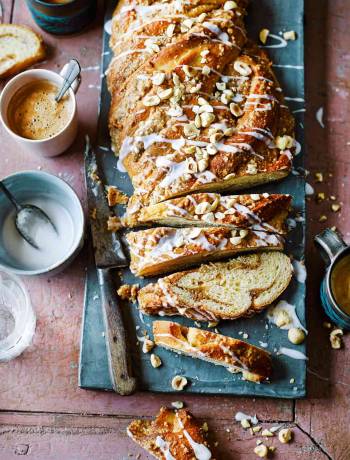Nusszopf twisted hazelnut loaf 