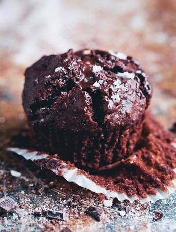Double chocolate rye muffins