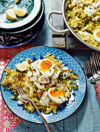 Cauliflower rice and coconut kedgeree