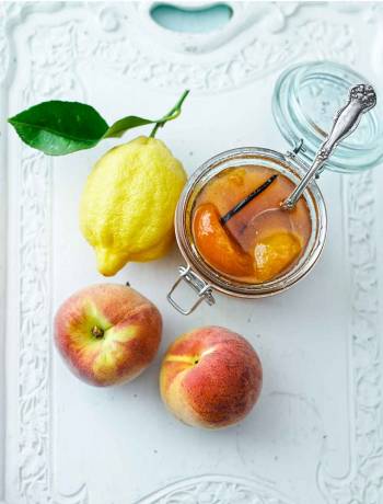 Peach and vanilla jam