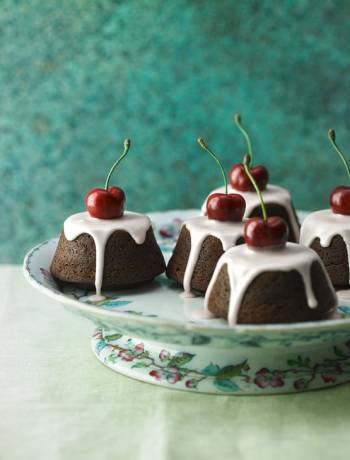 Chocolate cherry cakes