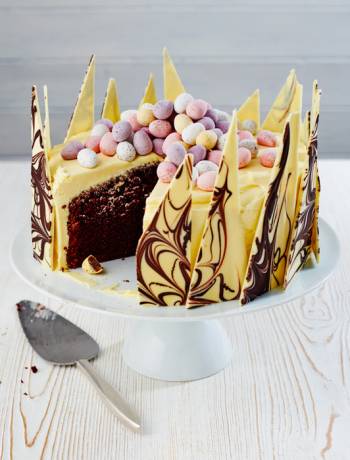 White chocolate Easter nest cake  