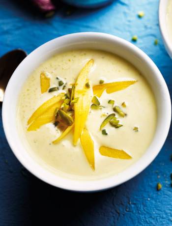 Saffron yogurt phirni