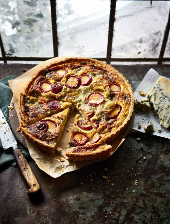 Plum and Stilton tart