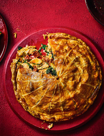 Chicken and chorizo pithivier