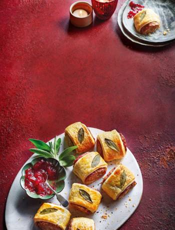 Turkey stuffing sausage rolls