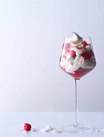 Raspberry cheesecake mess 