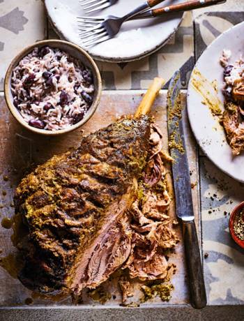 Spiced roast lamb leg