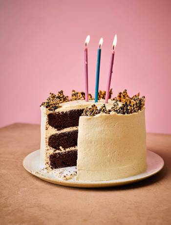 Chocolate cake with tahini buttercream