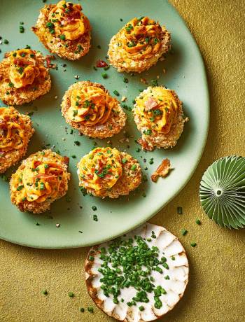 'Nduja 'fried' devilled eggs