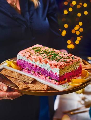 In-the-pink layered dip