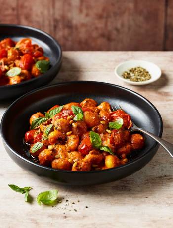 Smoky red pepper gnocchi