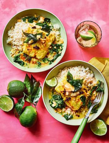Zingy coconut curried cod