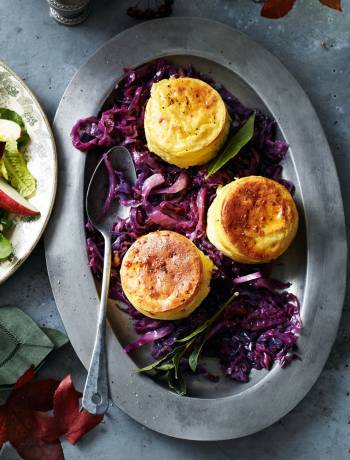 Double-baked cheese soufflés