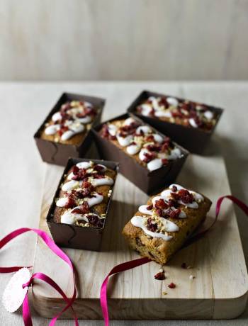 Mini cranberry mincemeat loaves