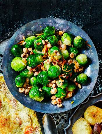 Brussels sprouts with brown butter and hazelnuts