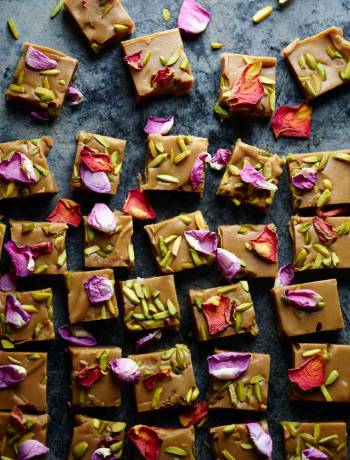 Cardamom and rose fudge