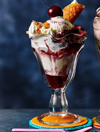 Cherry Bakewell sundae