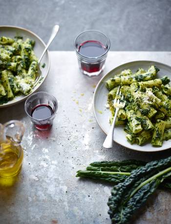 Rigatoni with cavolo nero and olive oil